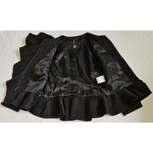 BASLER Metallic Ruffle Peplum Blazer Jacket - Picture 8 of 14